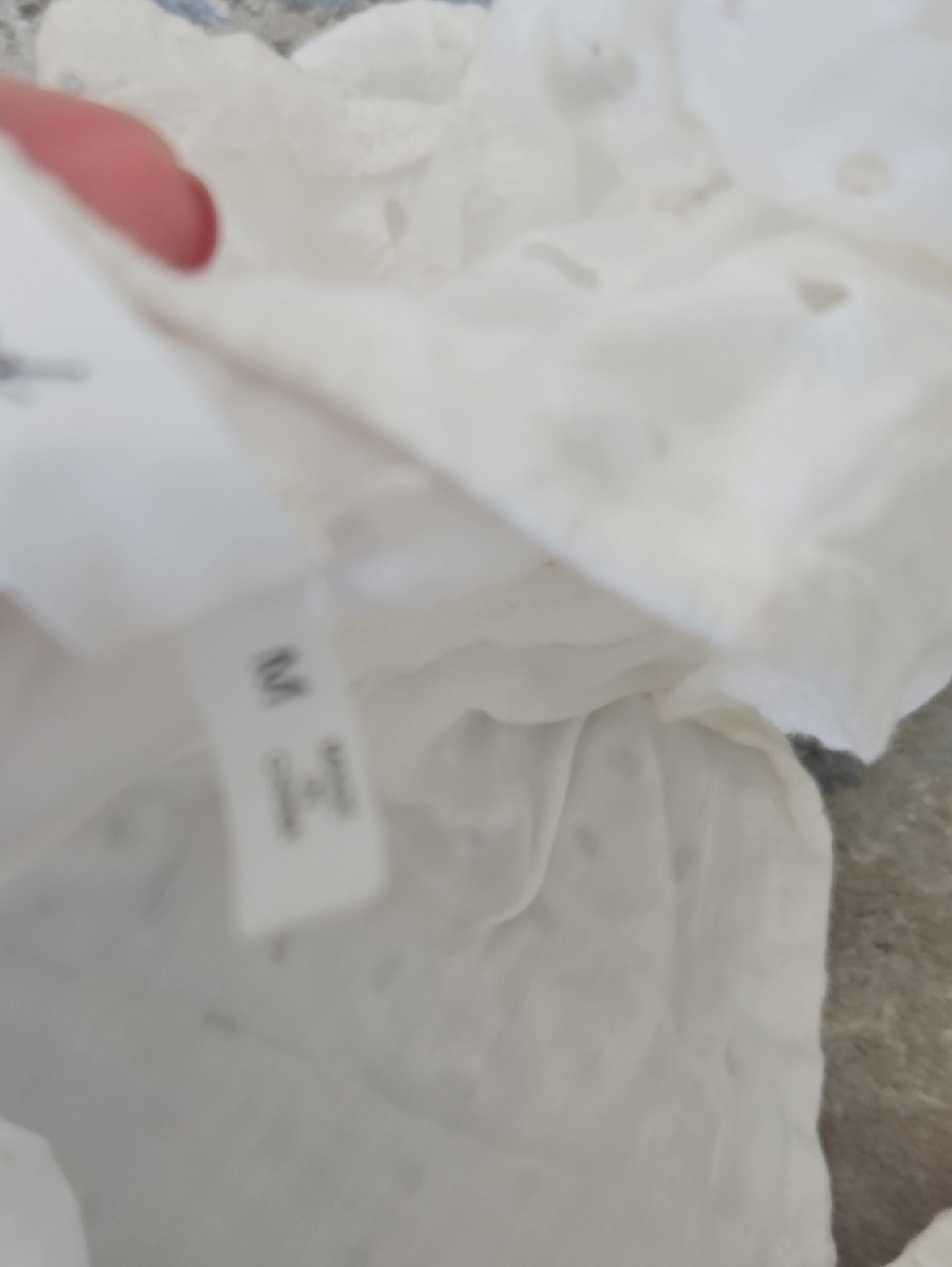 Mustard Seed White Eyelet Mini Dress with Ruffle Details - Picture 7 of 7